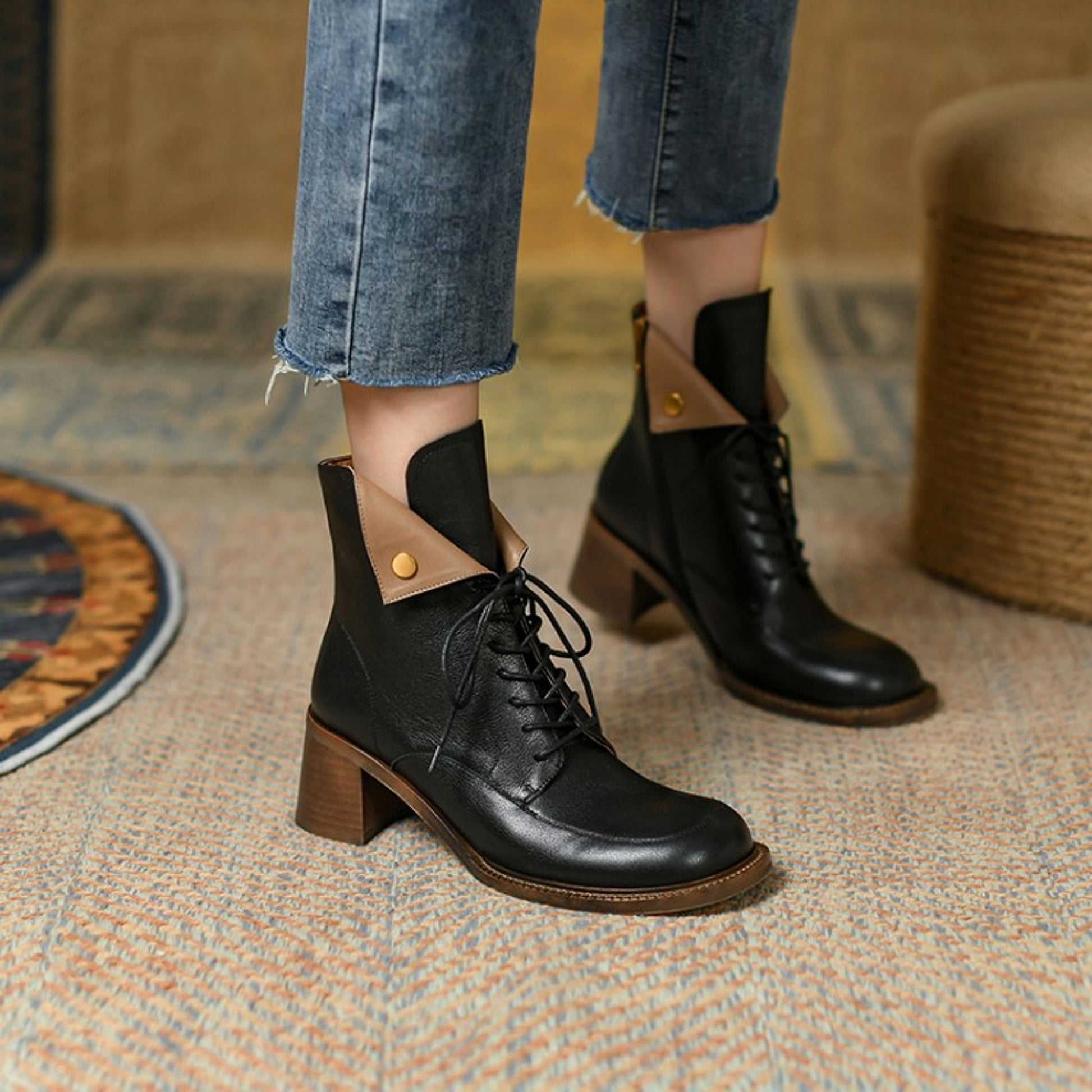Women's Fashion Side Zip Casual Rider Boots - enhanced image 3