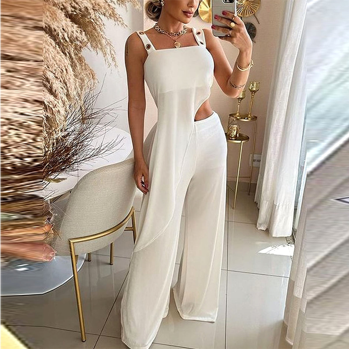 Women's Irregular Top Trousers Suit - enhanced image 3