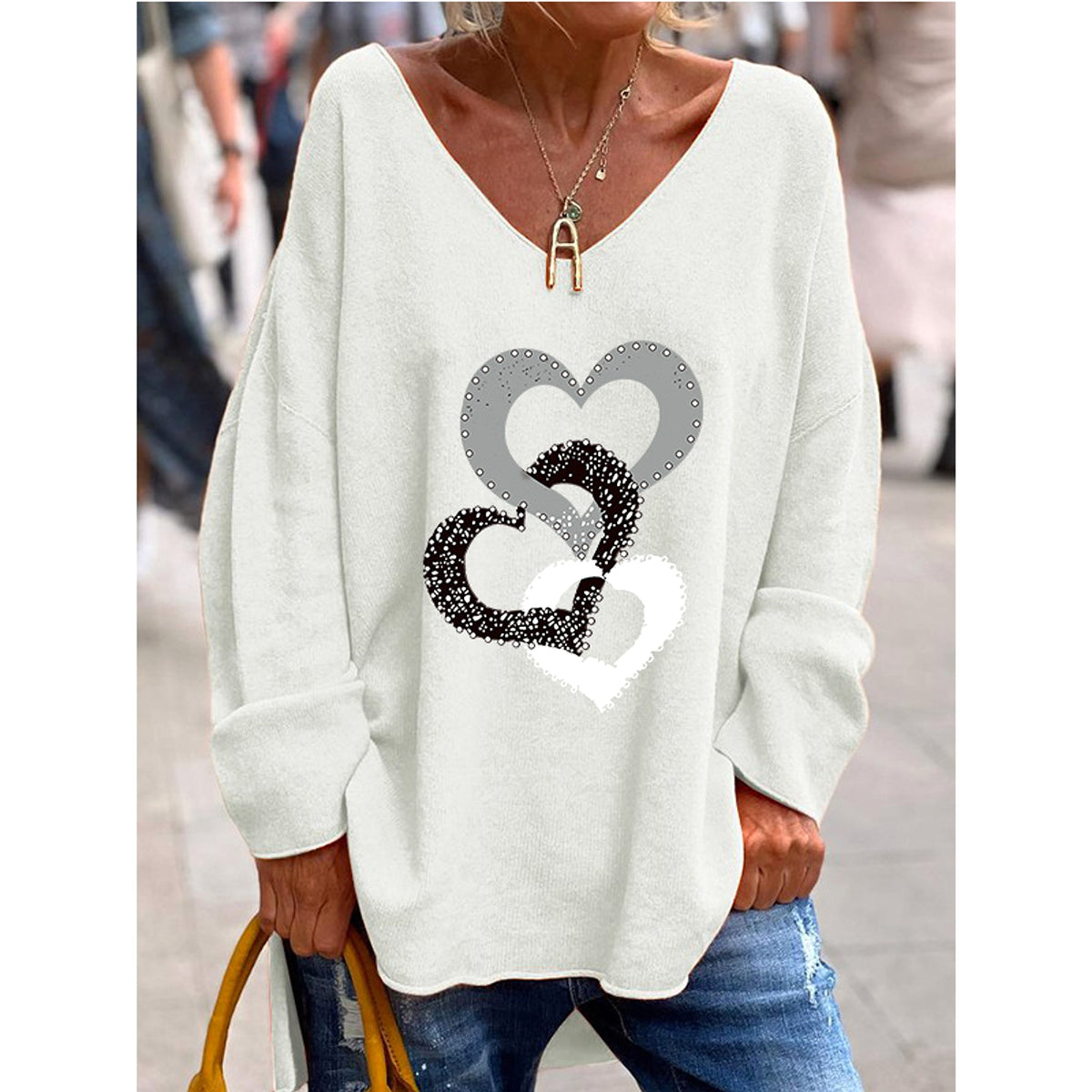 Women's Long Sleeve Loose Casual And Comfortable T-shirt Top - enhanced image 3