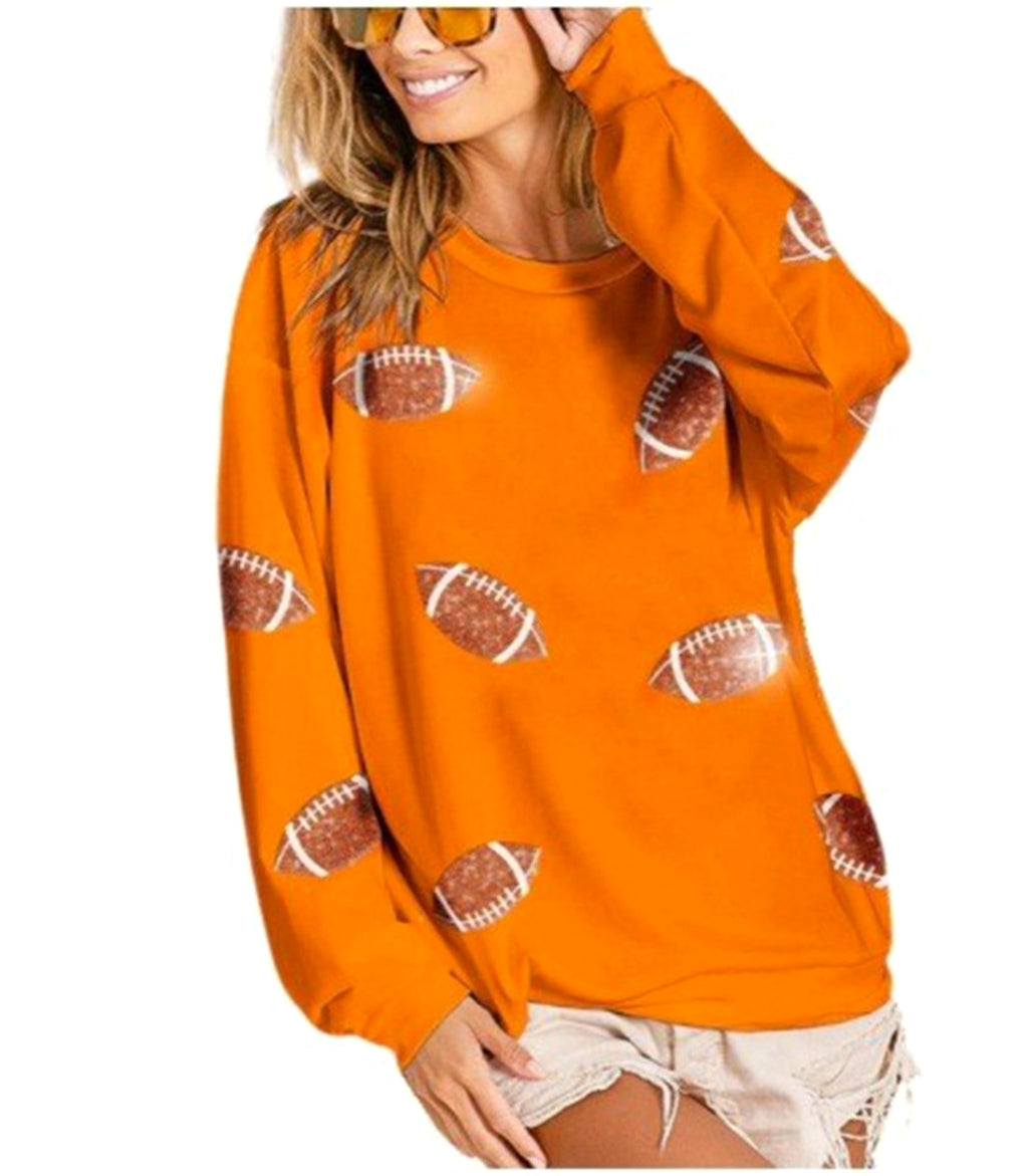 Women's Loose Casual Rugby Sweater - enhanced image 3