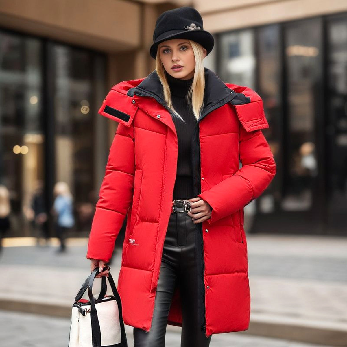 A1. Women's Simple Thickened Cotton Padded Coat Jacket - enhanced image 3