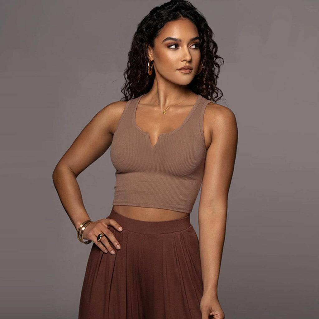 Women's Slim Fit Midriff-baring Camisole (Tank-top & T-Shirt) - enhanced image 3