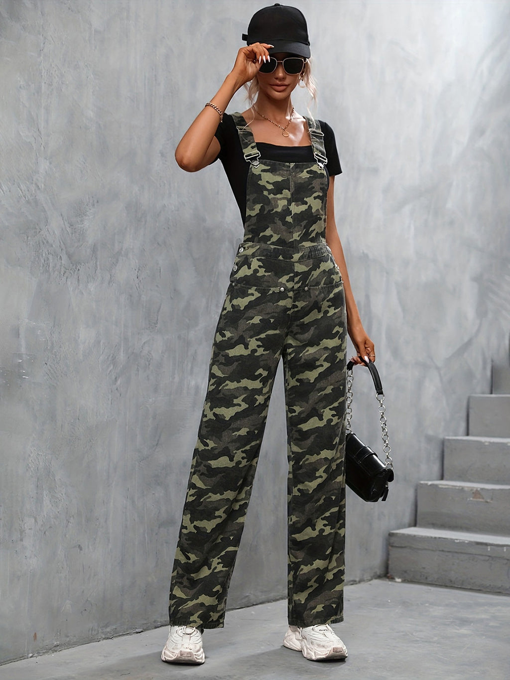 A.1 Women's Street t Denim Suspender Pants (Jeans) Jumpsuit - enhanced image 3