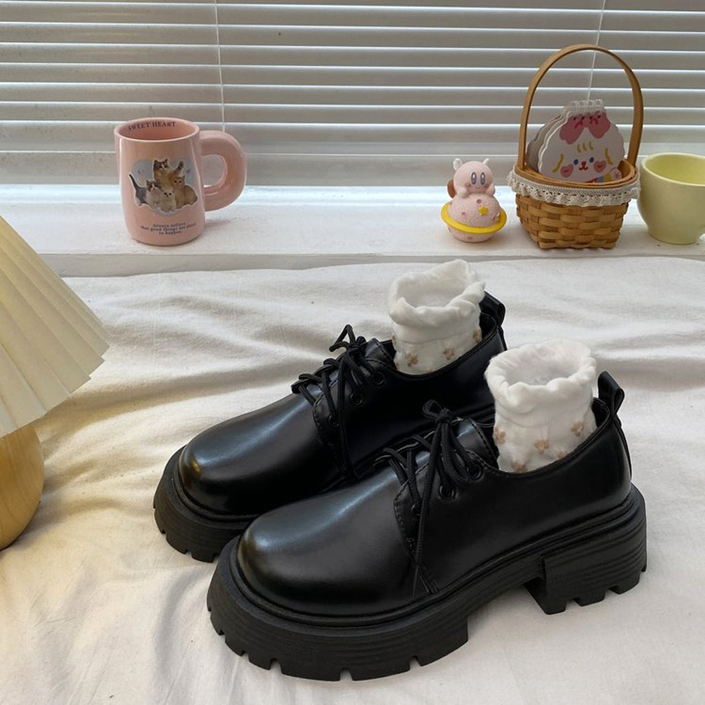 MonoBold™ – Thick Sole Vintage Leather Oxfords - enhanced image 3
