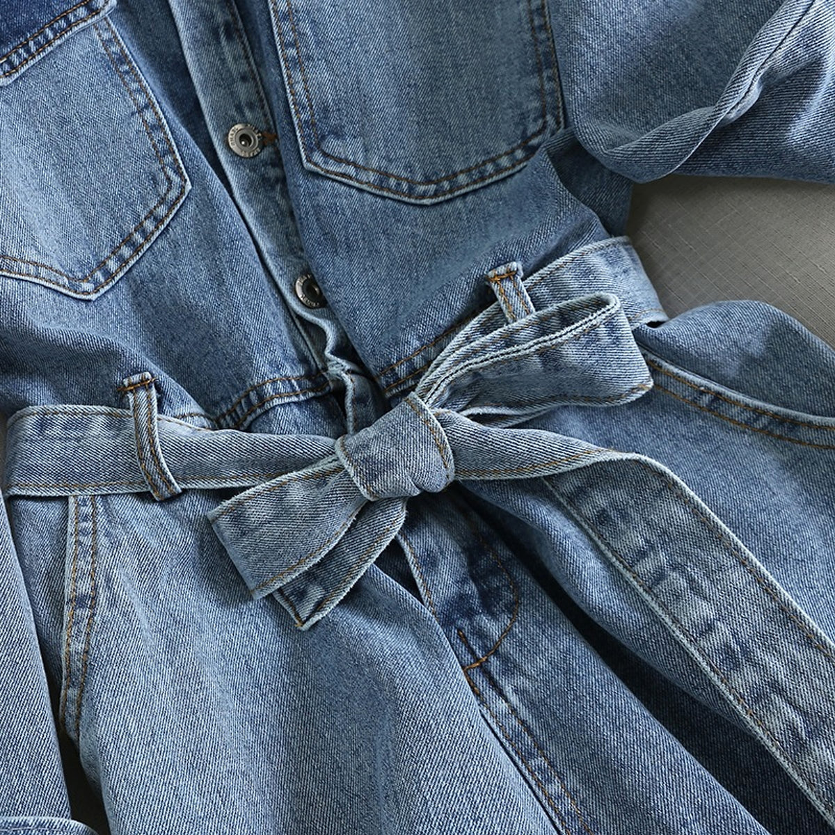 Workwear denim jumpsuit - enhanced image 3