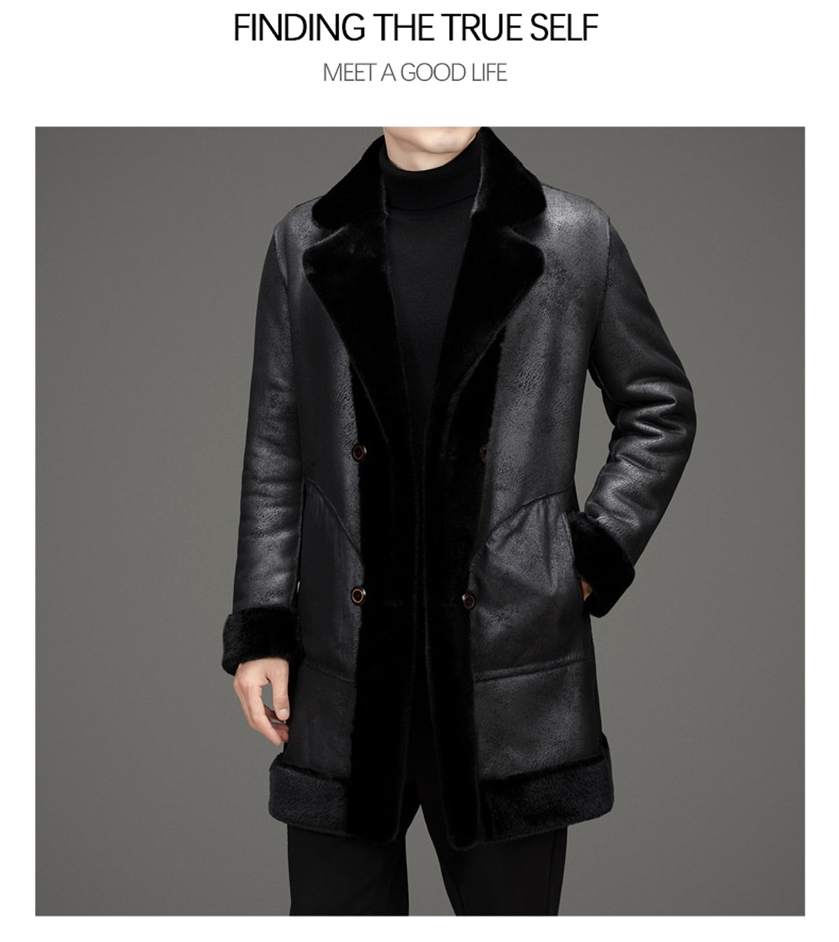 Xuelan Mink Fur Warm Coat On Both Sides Jacket Ment - enhanced image 3