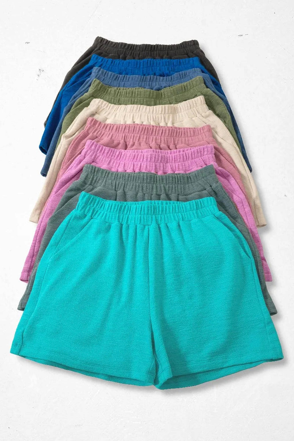 Zenana Cotton Slub Shorts - enhanced image 3