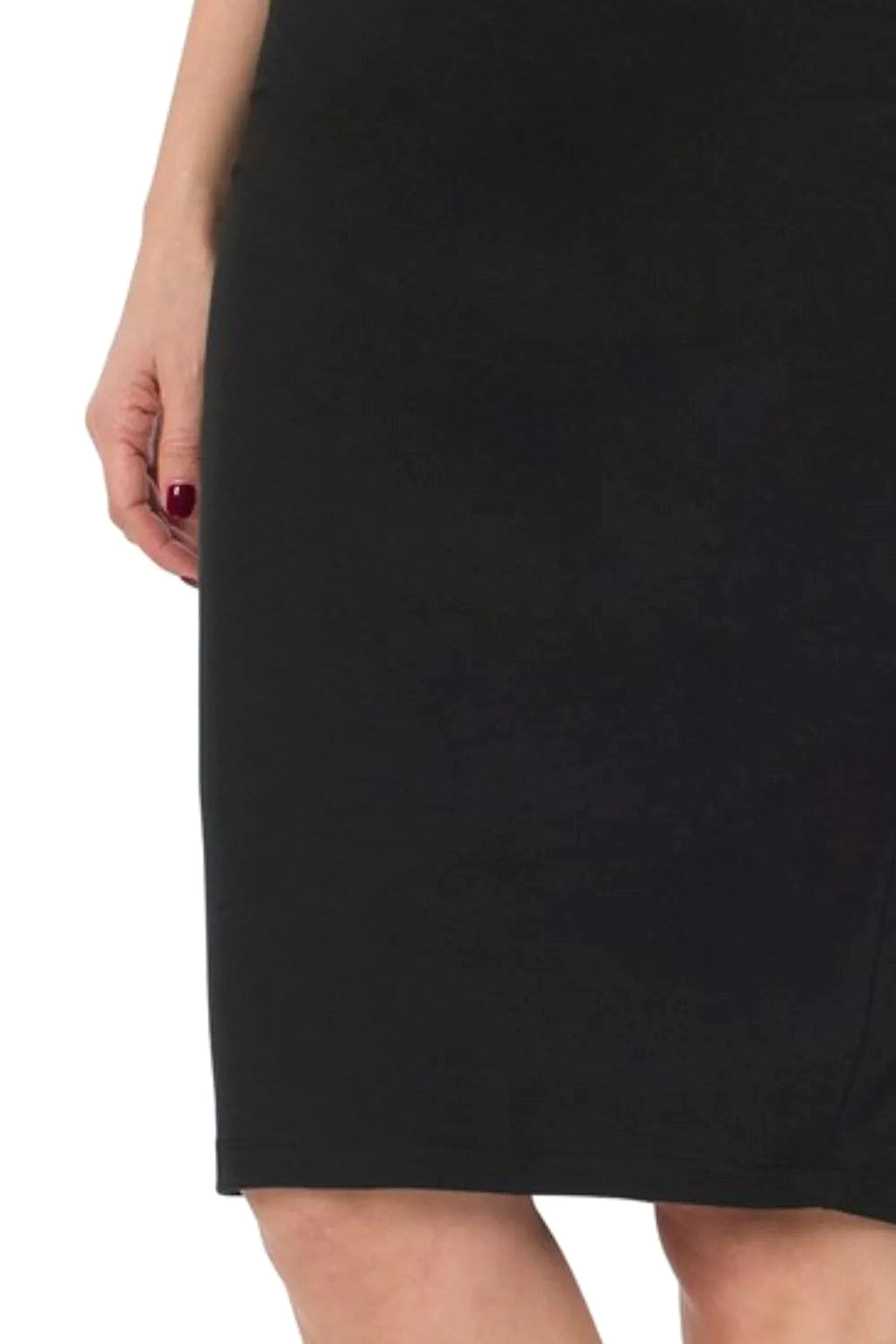 Zenana Premium Cotton Basic Knee Skirt - enhanced image 3
