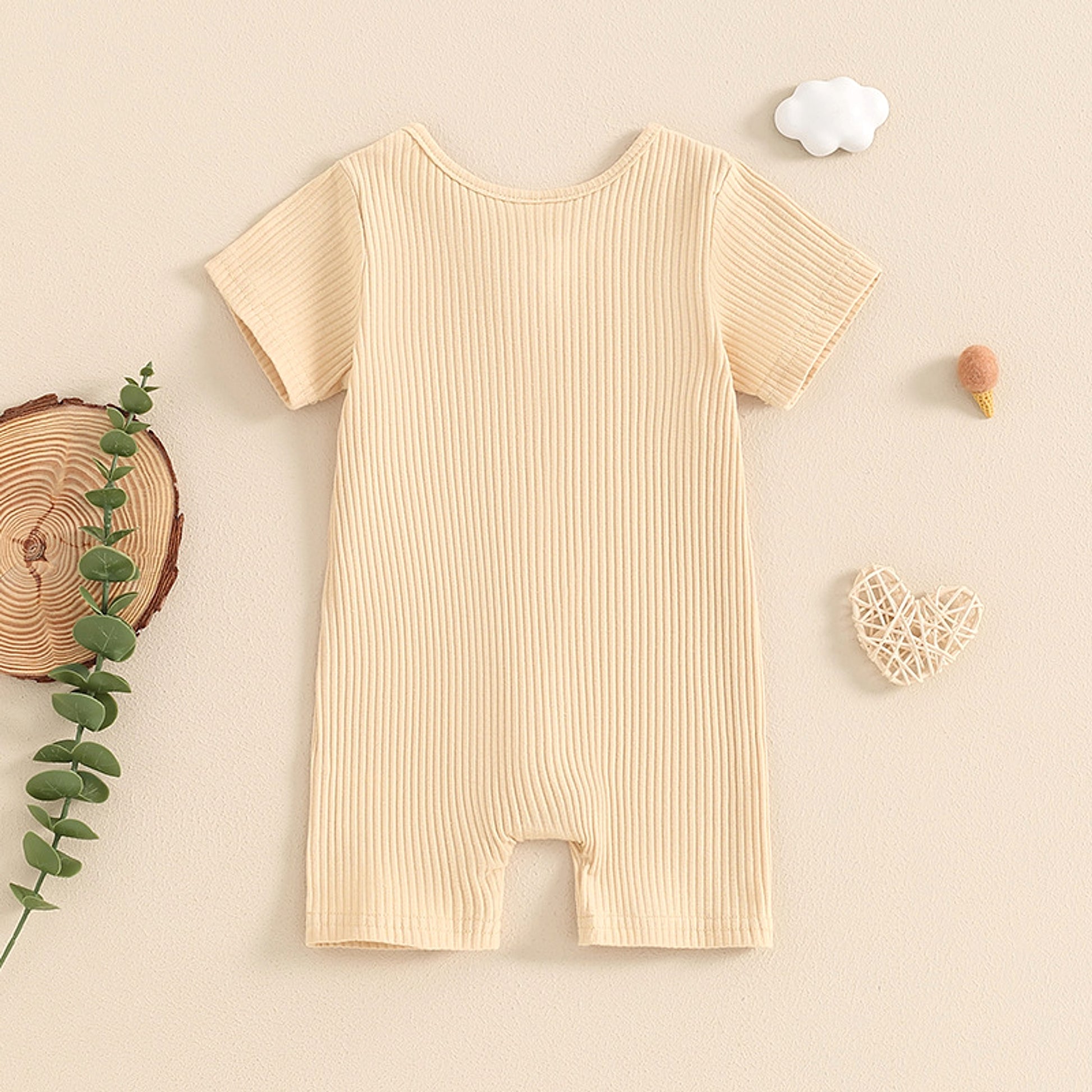 ZipNest™ – Short Sleeve Zipper Romper for Babies - enhanced image 3