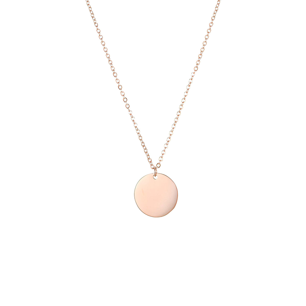 Minimalist Gold-Plated Round Pendant Necklace – A Timeless Statement! - enhanced image 4