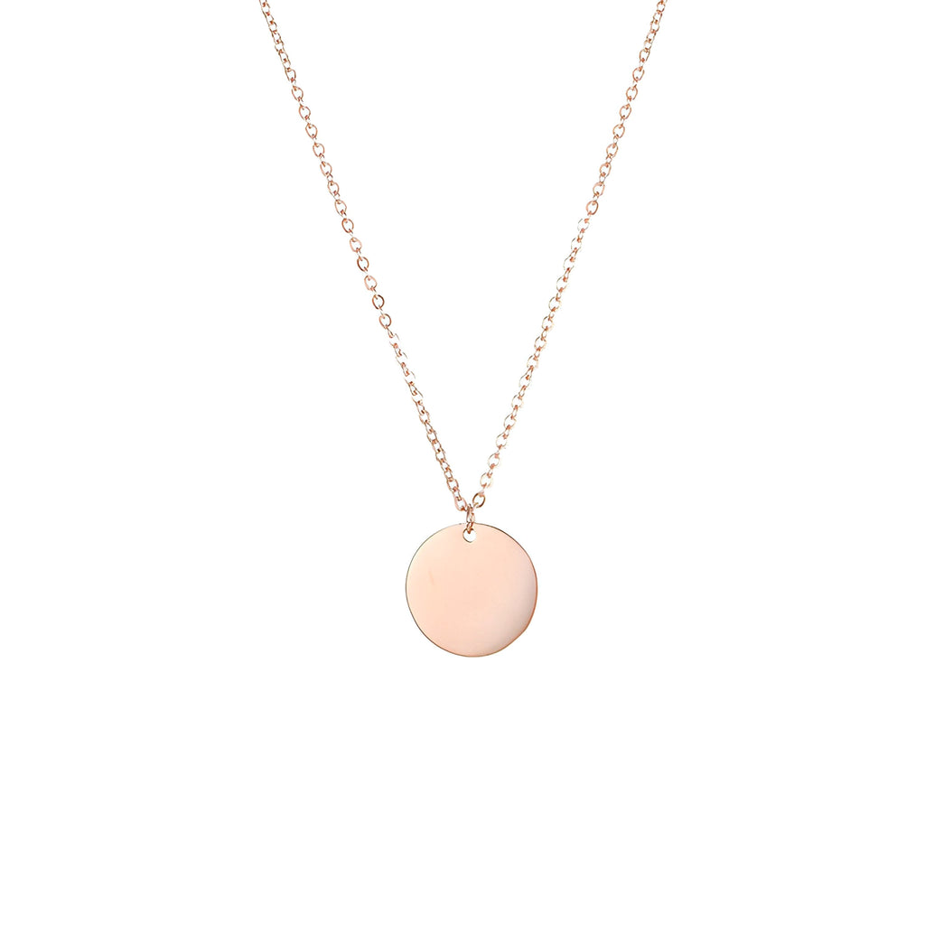 Minimalist Gold-Plated Round Pendant Necklace – A Timeless Statement! - enhanced image 4