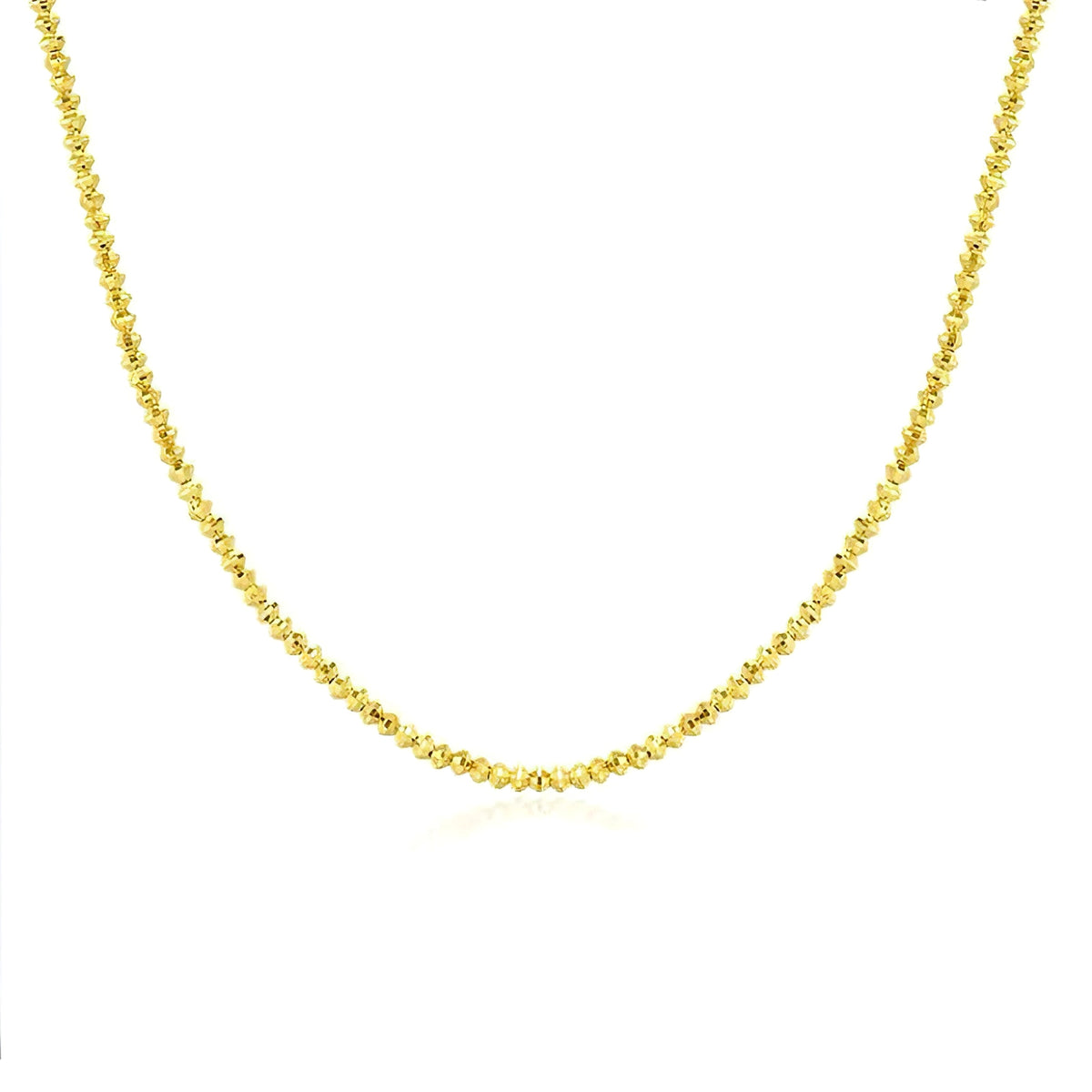 Elegant 18K Gold Bungee Wave Bead Necklace - enhanced image 4