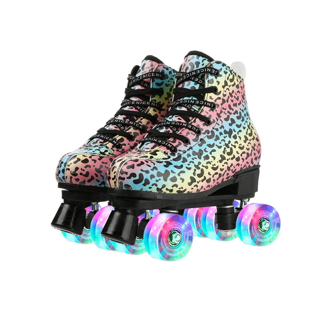 Adult Double-row Roller Skates Children's Four-wheel Roller Skates Night Flash - enhanced image 4