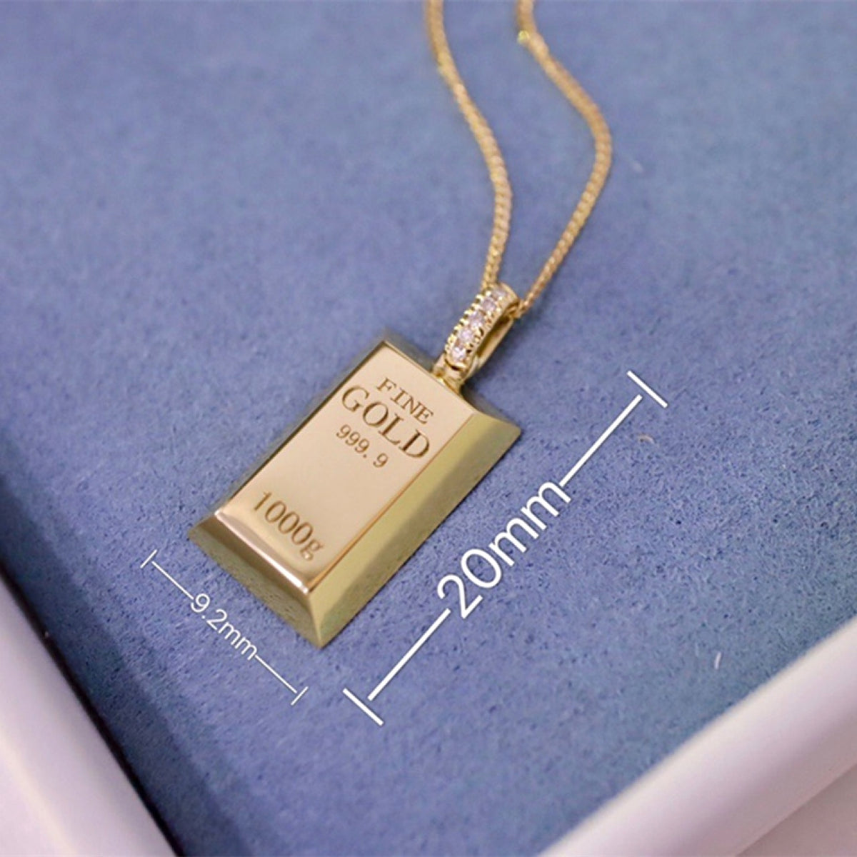 LuxeJewels™ – AurumBar Diamond Pendant Necklace - enhanced image 4
