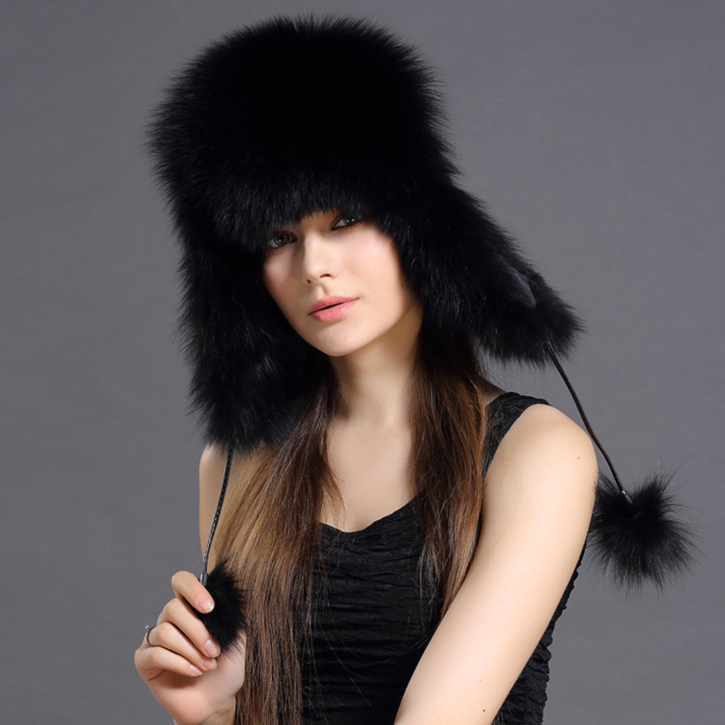 Autumn And Winter Korean Fox Fur Lei Feng Hat Trend - enhanced image 4