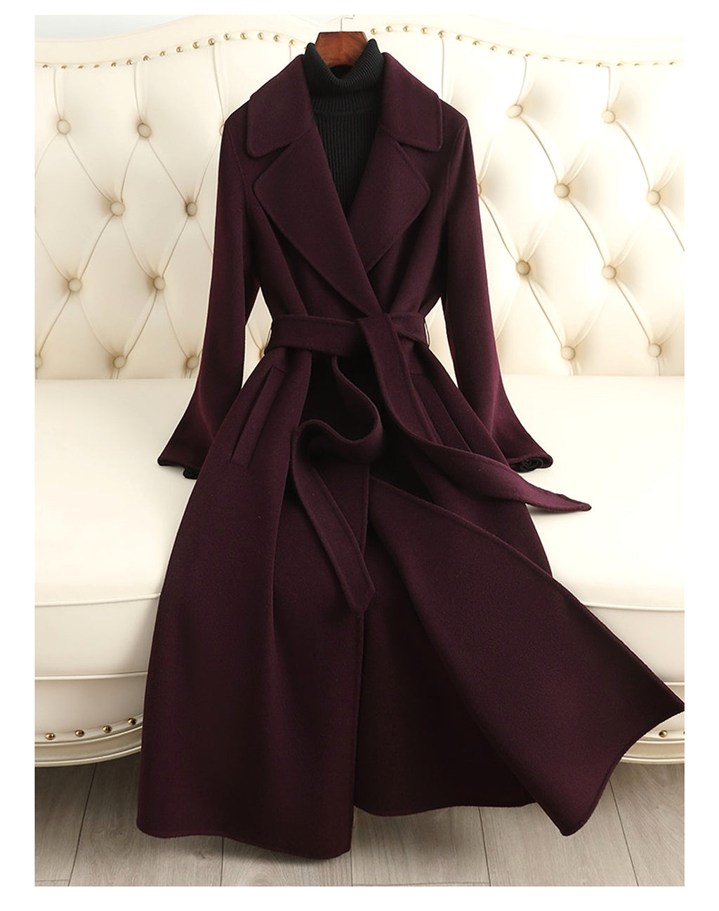 Autumn & Winter Temperament Korean Wool Coat for Women – Elegant & Slim Fit - enhanced image 4