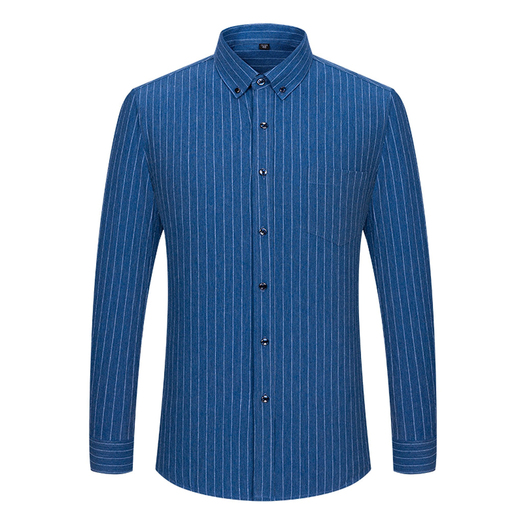 Brushed Yarn-dyed Plaid Business Casual Shirt - enhanced image 4