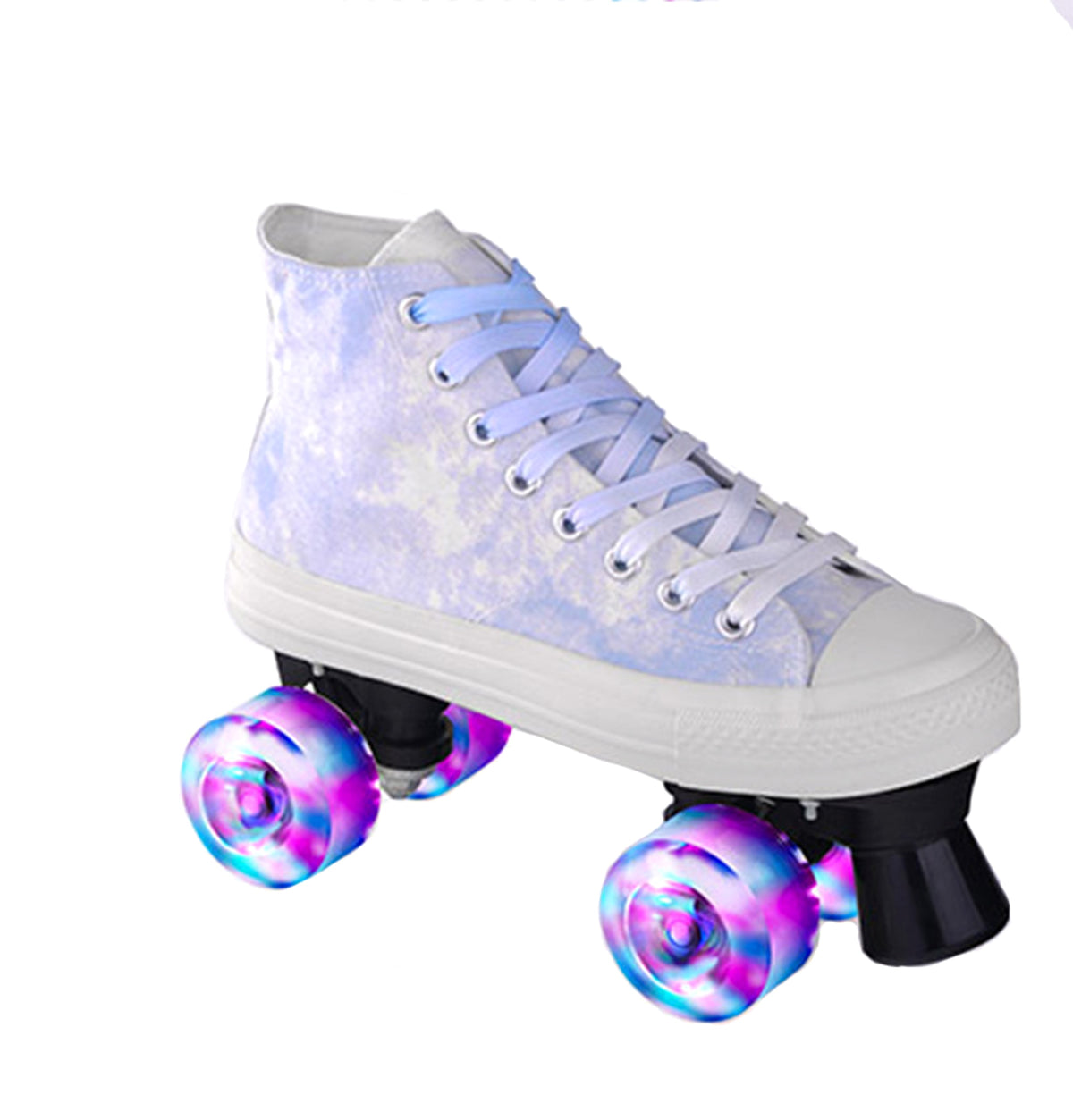 Camouflage Canvas Skates Double Row Four-wheeled Adult - enhanced image 4