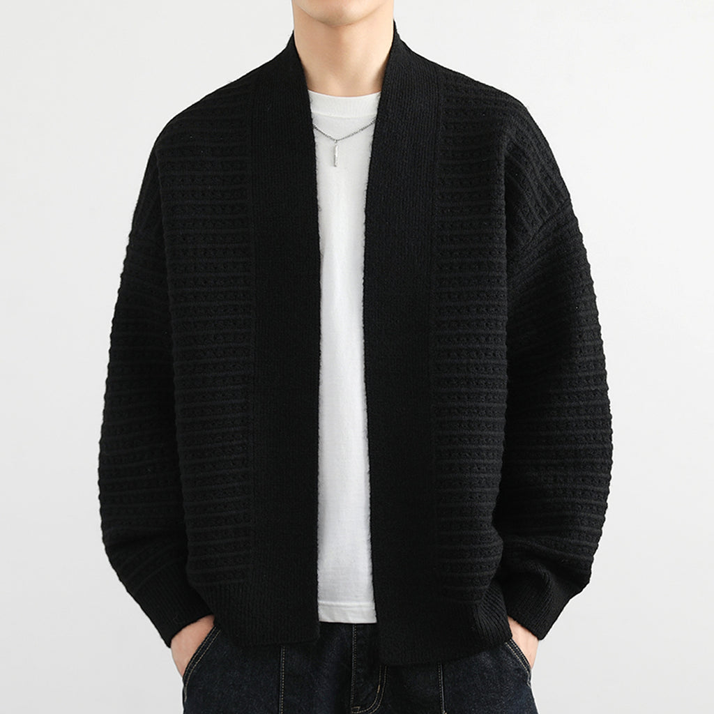Cardigan Sweater Men's Spring And Autumn Trendy Loose - enhanced image 4