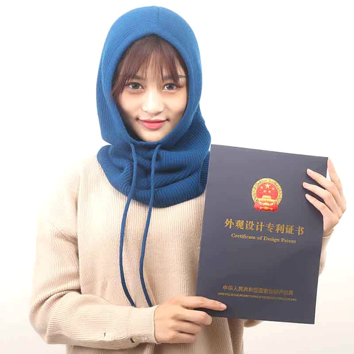 Cashmere Woolen Autumn And Winter Knitted Hat - enhanced image 4