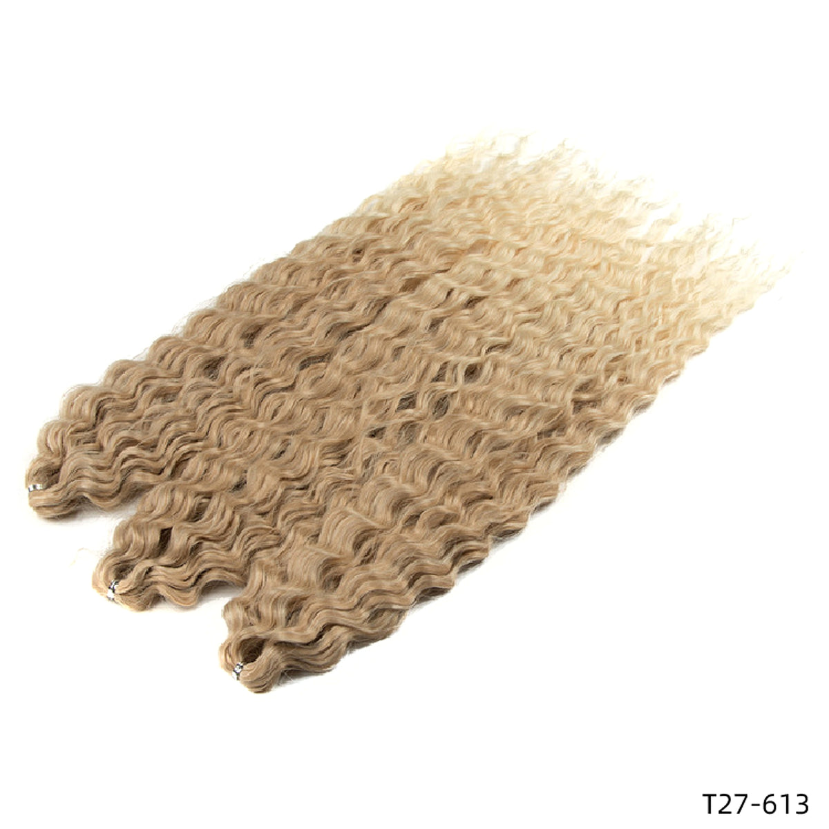 LuxeWave - Chemical Fiber Water Ripple Crochet Curls Hair Extensions - enhanced image 4