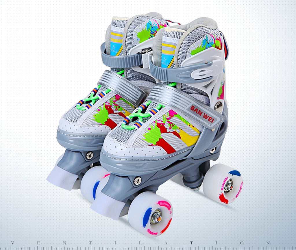 Children's Double-row Four-wheel Roller Skate Protective Gear Set - enhanced image 4