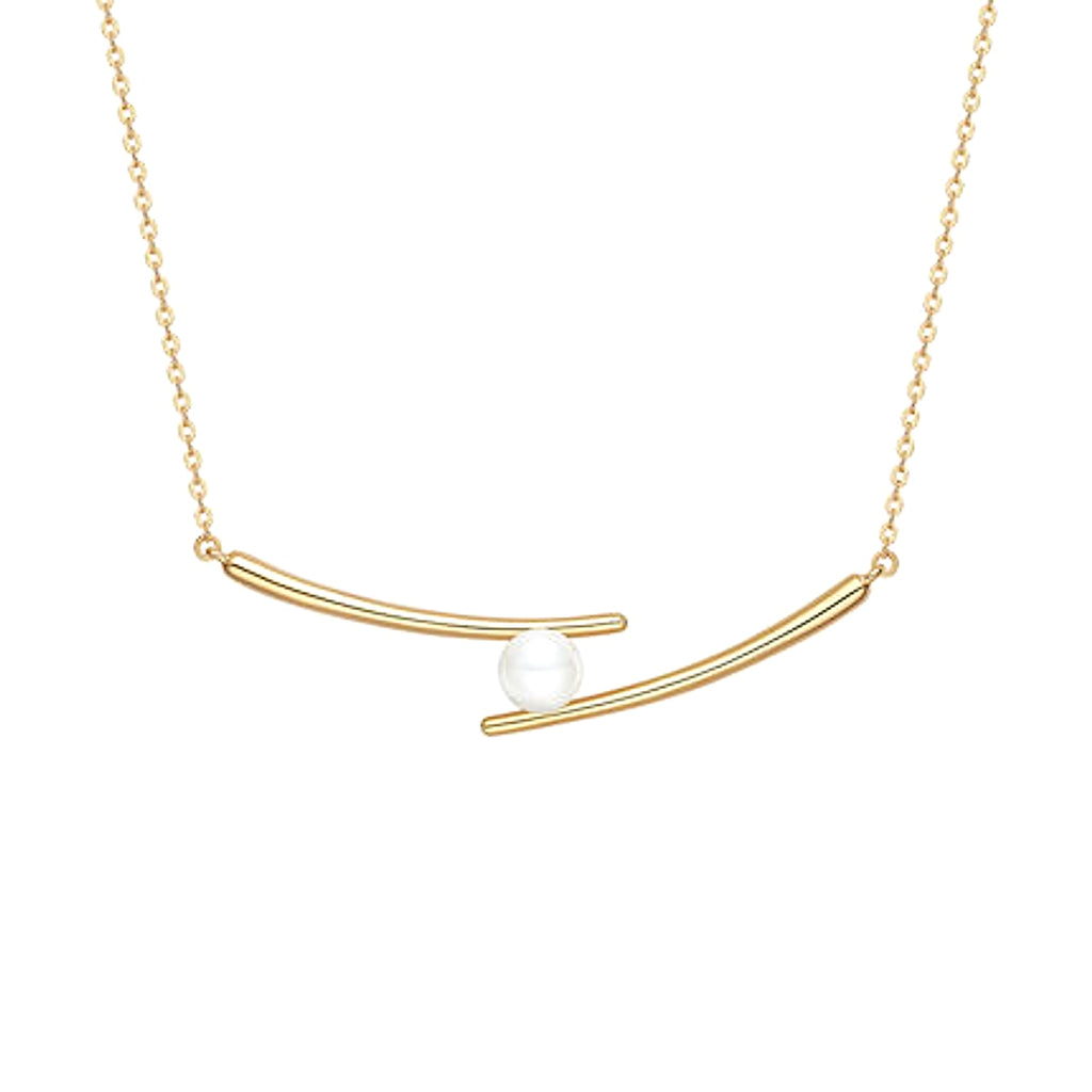 LuxeBaré™ – Chopsticks Clavicle Chain Necklace - enhanced image 4