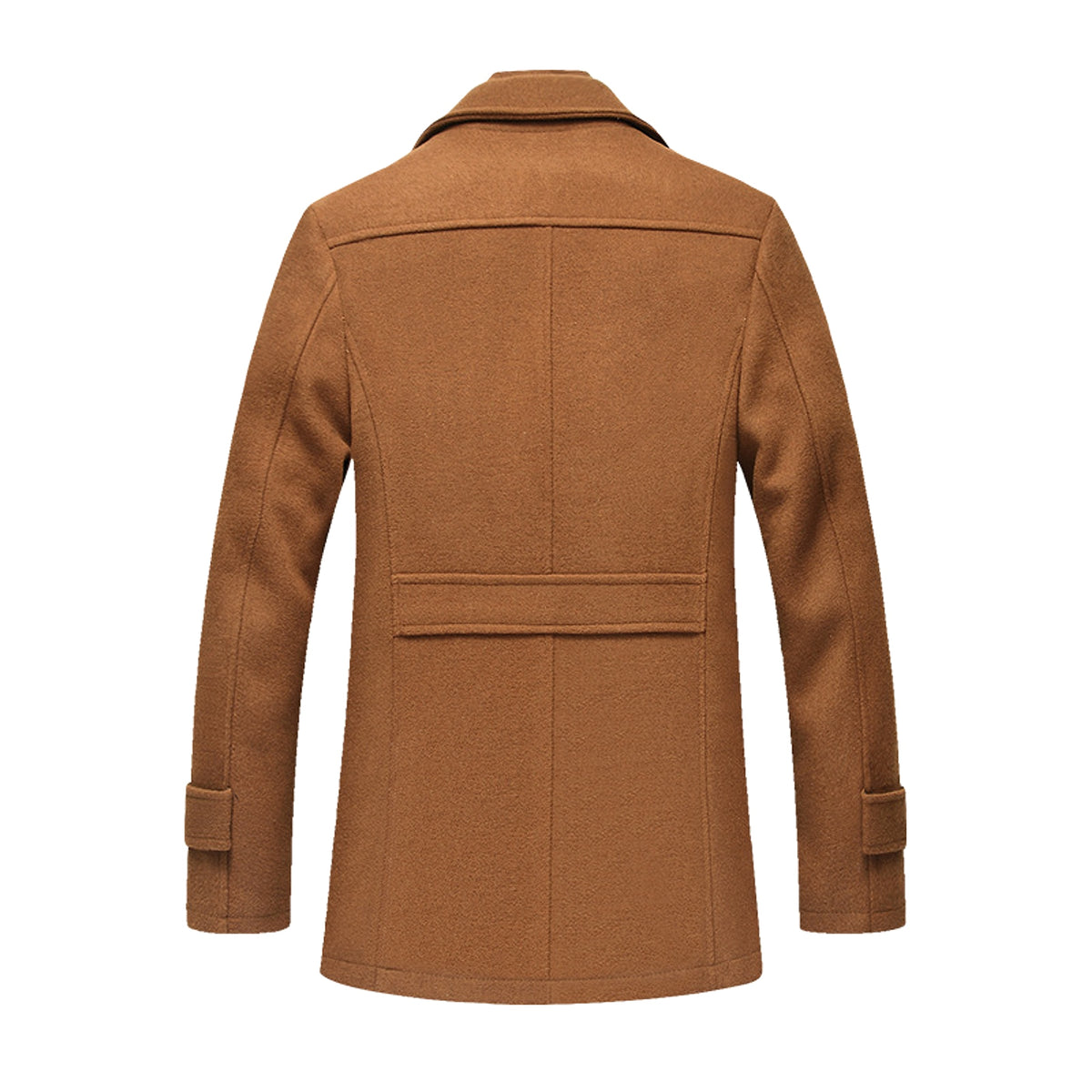 Collar Casual Wool Blends Trench Coats - enhanced image 4