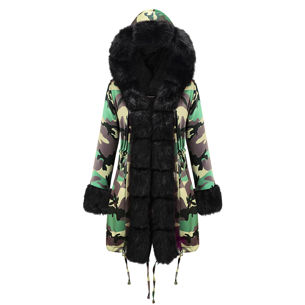 Color-Blocked Arctic Fur Parka – 25 Edition - enhanced image 4
