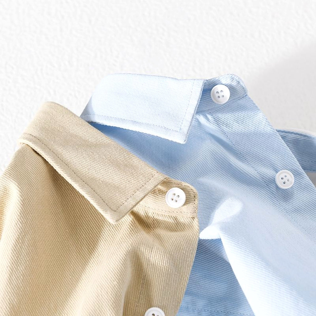 Contrast Color Pocket Short Sleeve DressShirt - enhanced image 4