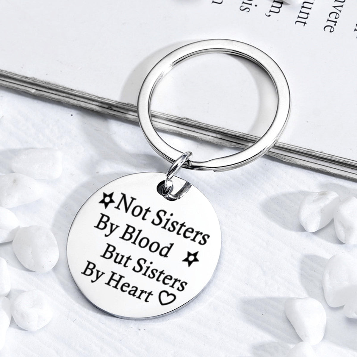 Personalized Stainless Steel Round Keychain – Engraved Pendant for Friends & Family - enhanced image 4