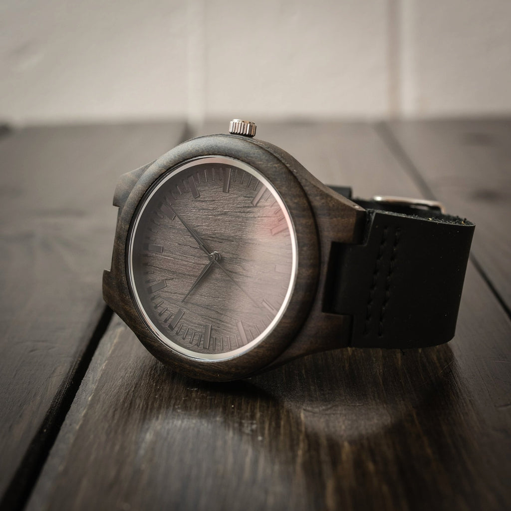 Custom Engraved Wooden Watch – Personalized Gift for Him - enhanced image 4