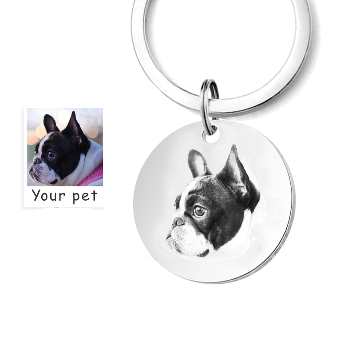 Custom Engraved Pet Photo & Name Keychain – A Forever Memory of Your - enhanced image 4
