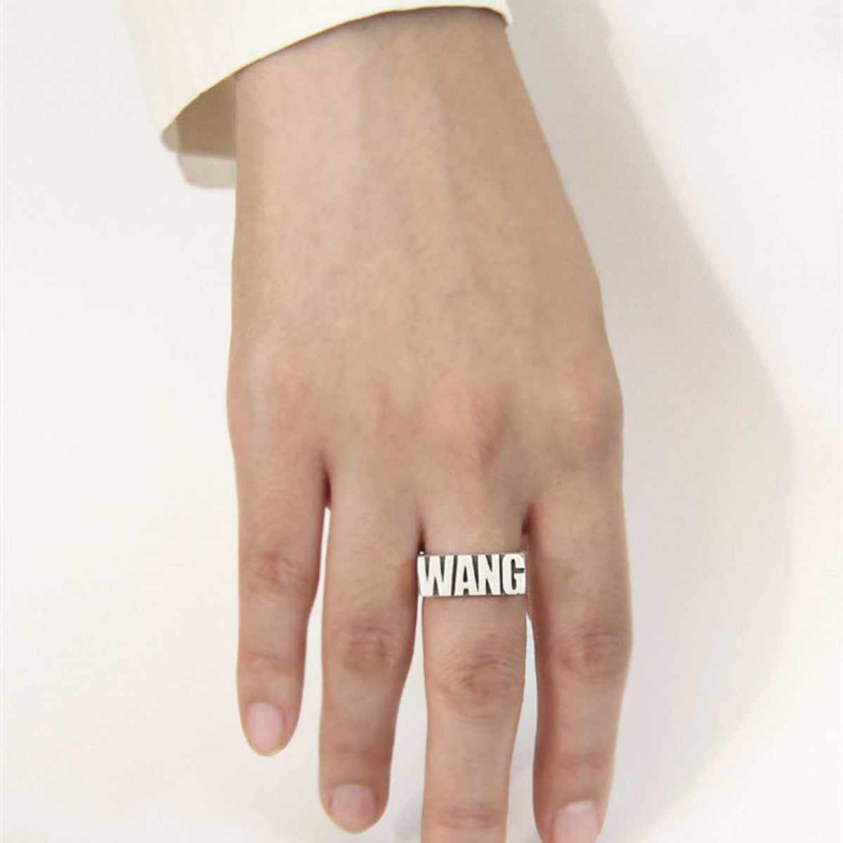 Personalized Sterling Silver Couple Rings – Custom Engraved Alphabet Rings - enhanced image 4