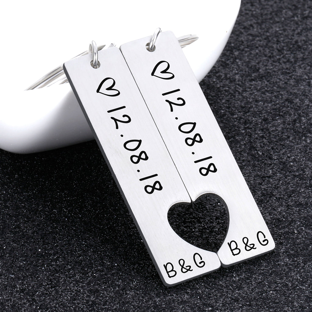 Customized Couples Keychain – Personalized Gift for Boyfriend, Girlfriend, Husband & Wife - enhanced image 4