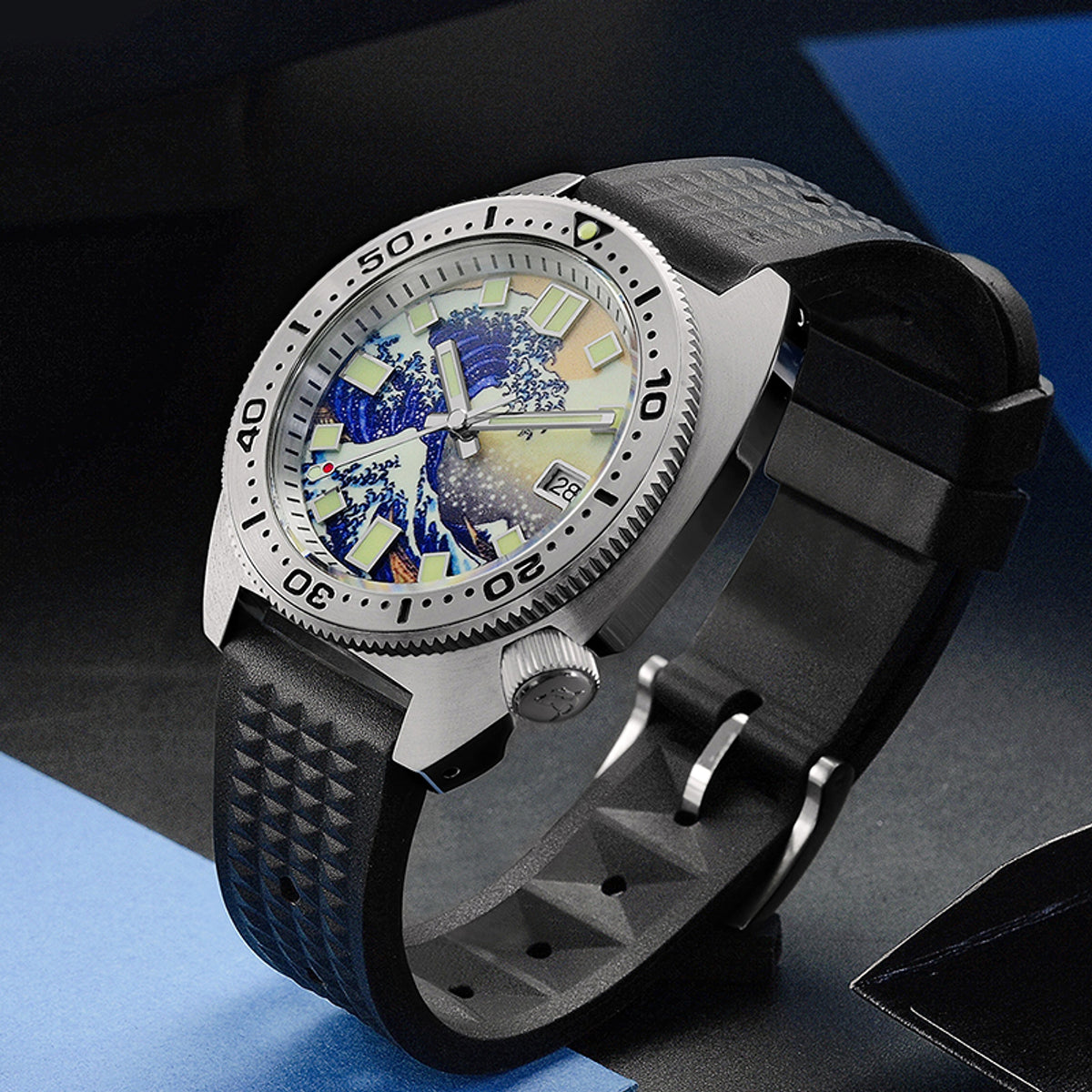 Diving watch mechanical watch - enhanced image 4