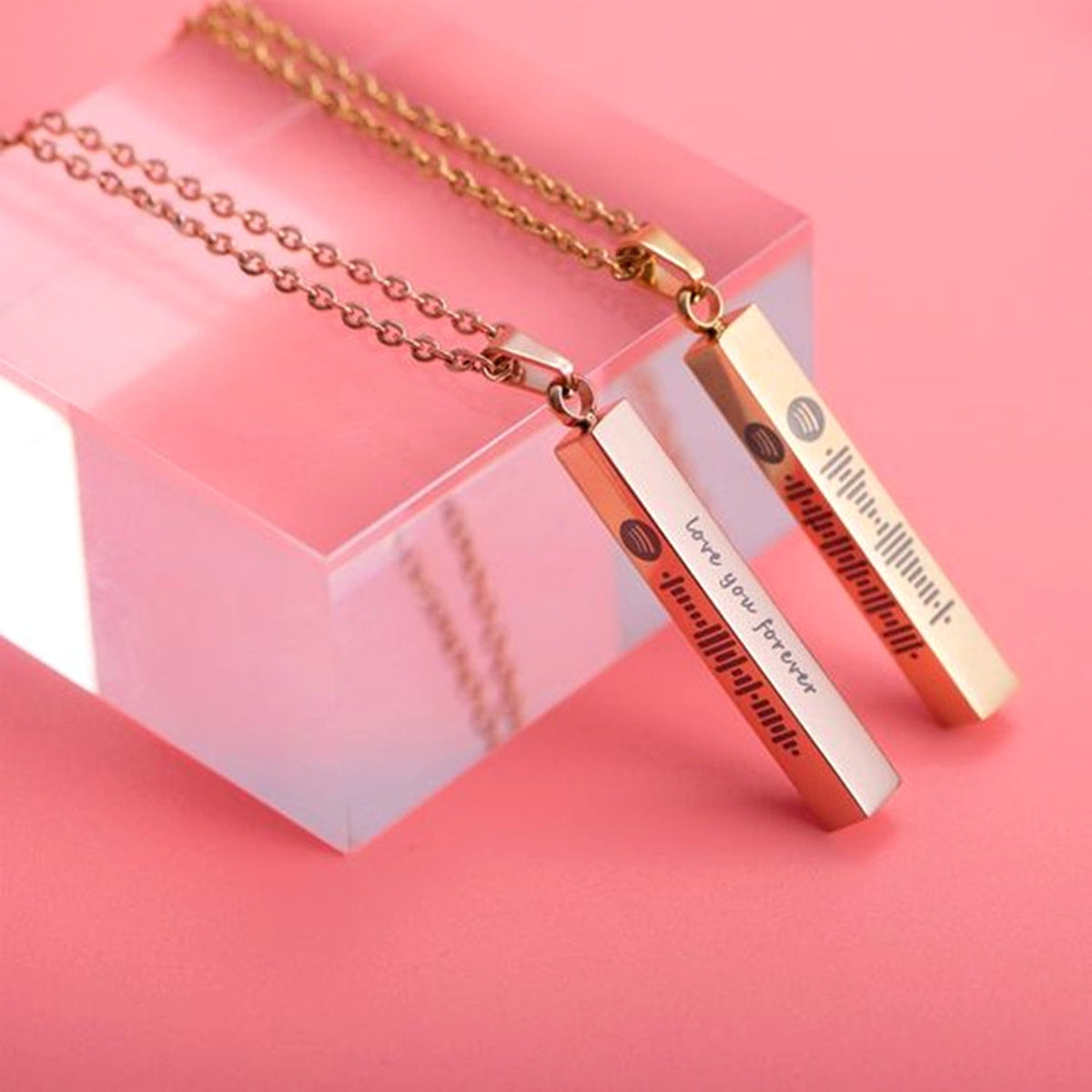DIY Mirror Stainless Steel Rounded Three-dimensional Long Necklace - enhanced image 4
