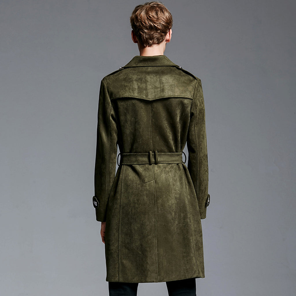 NordWool™ – Double-Breasted Suede Trench Coat - enhanced image 4