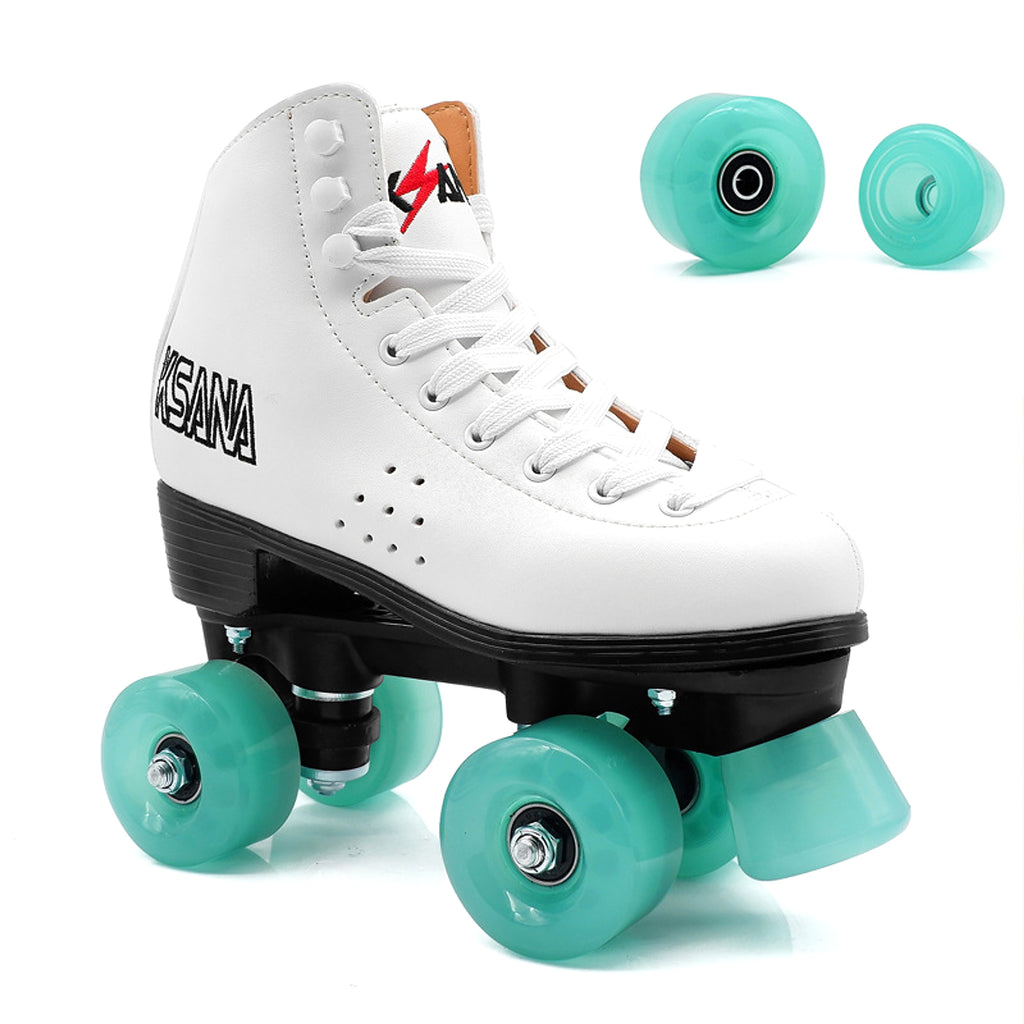 Double Row Roller Skates Four-wheel Roller Skates Translucent Jelly Wheels - enhanced image 4