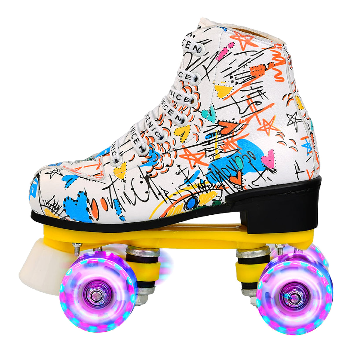 Double Row Skates New Flash Wheel Wear-resistant Four-wheel Roller Skates - enhanced image 4