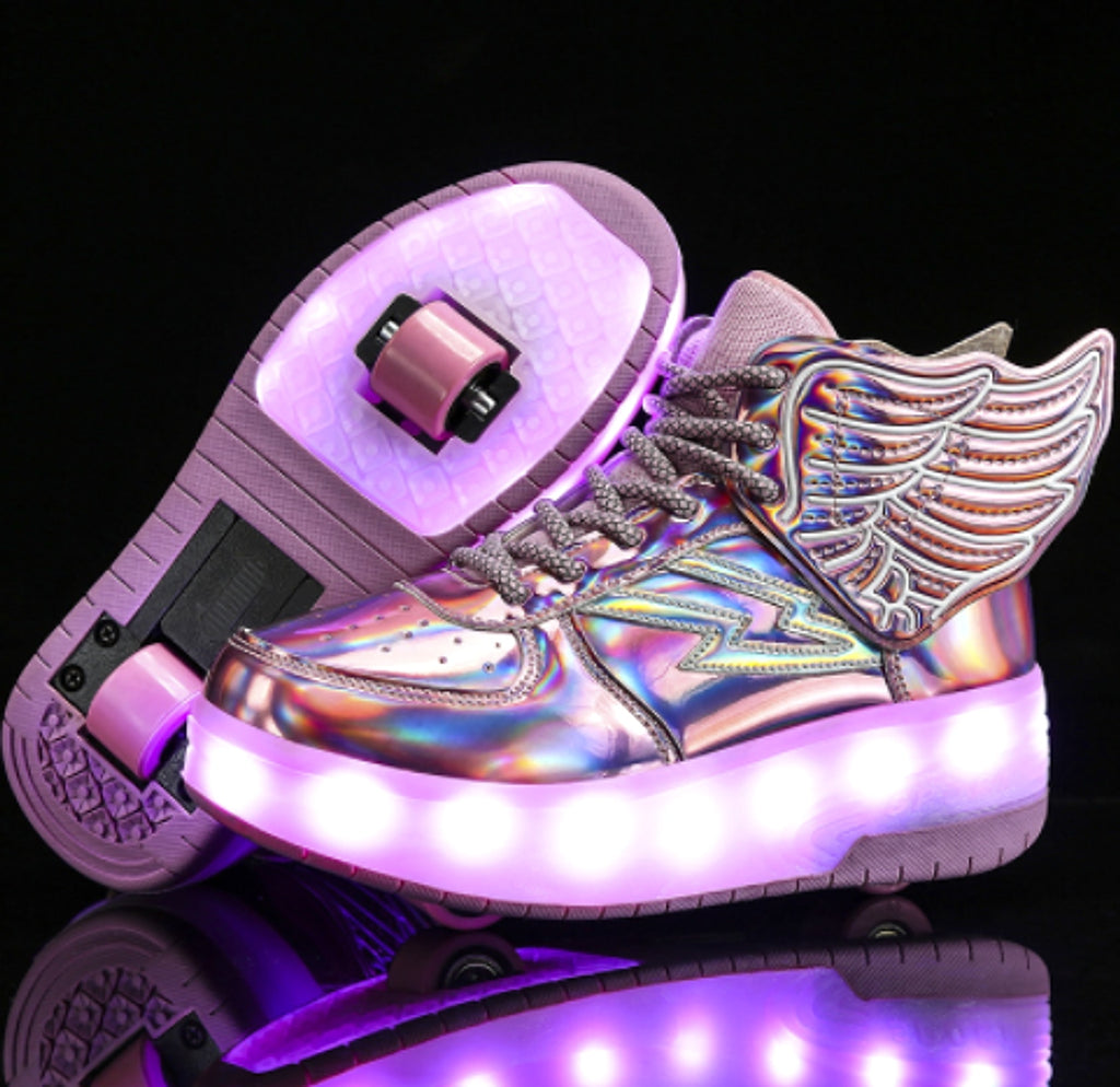 Double Wheel Led Light Shoes Wheel Student Roller Skates - enhanced image 4