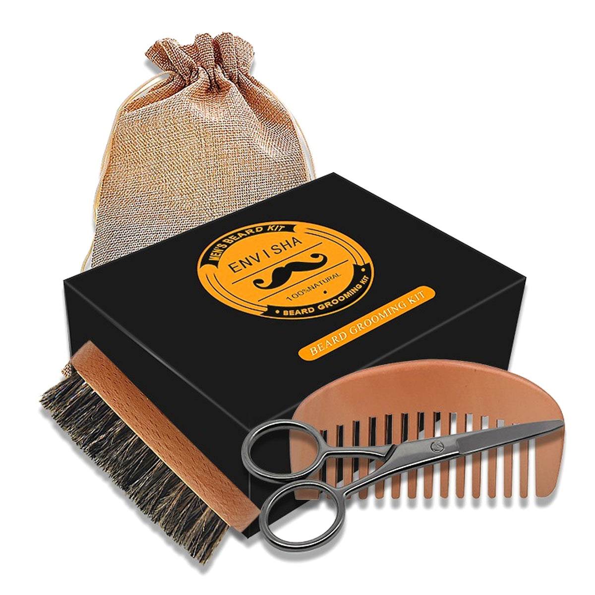 ENVISHA™ – 6-Piece Beard Grooming Kit for Men - enhanced image 4
