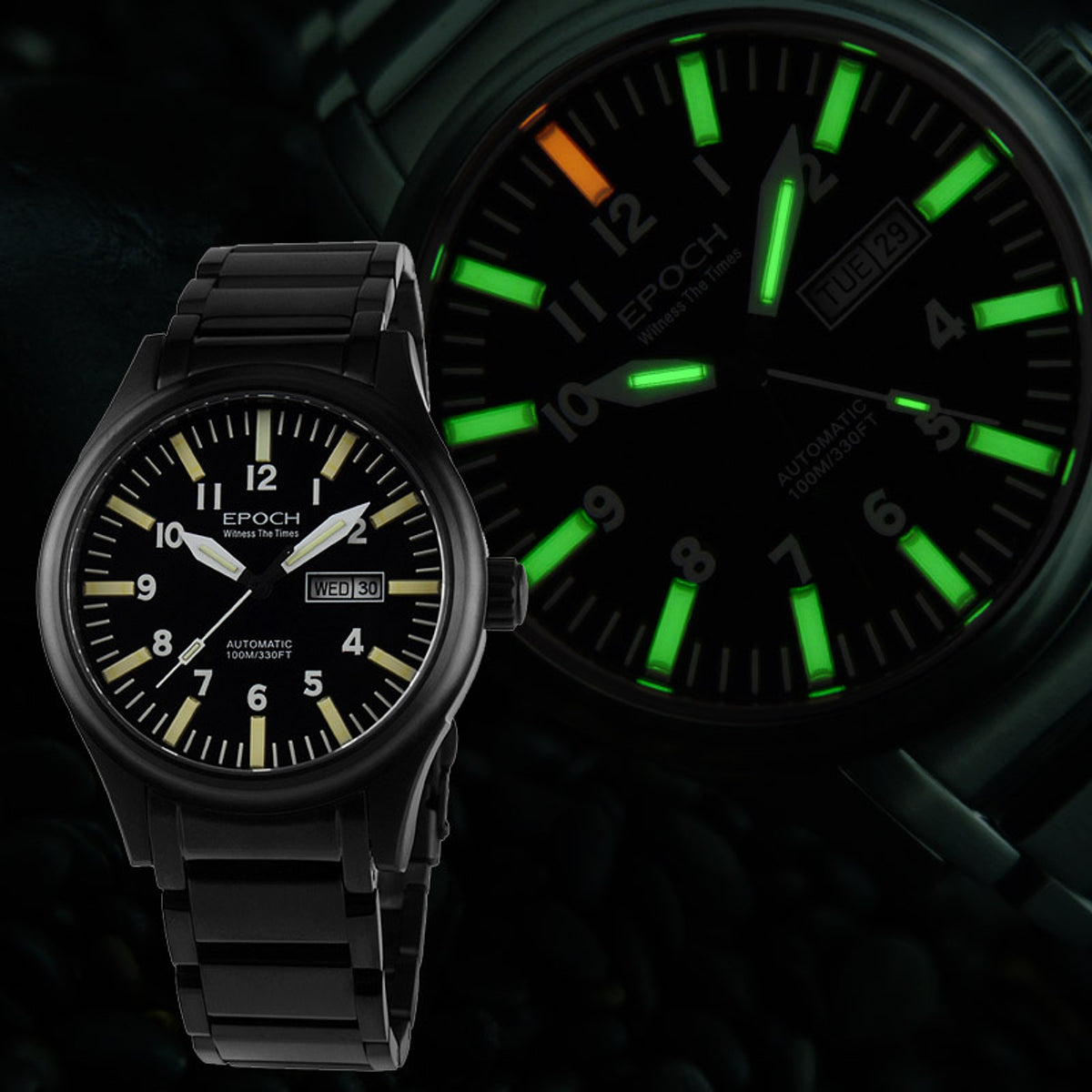 EPOCH - Men's Watch Rainbow Light Tube Automatic Mechanical Waterproof - enhanced image 4