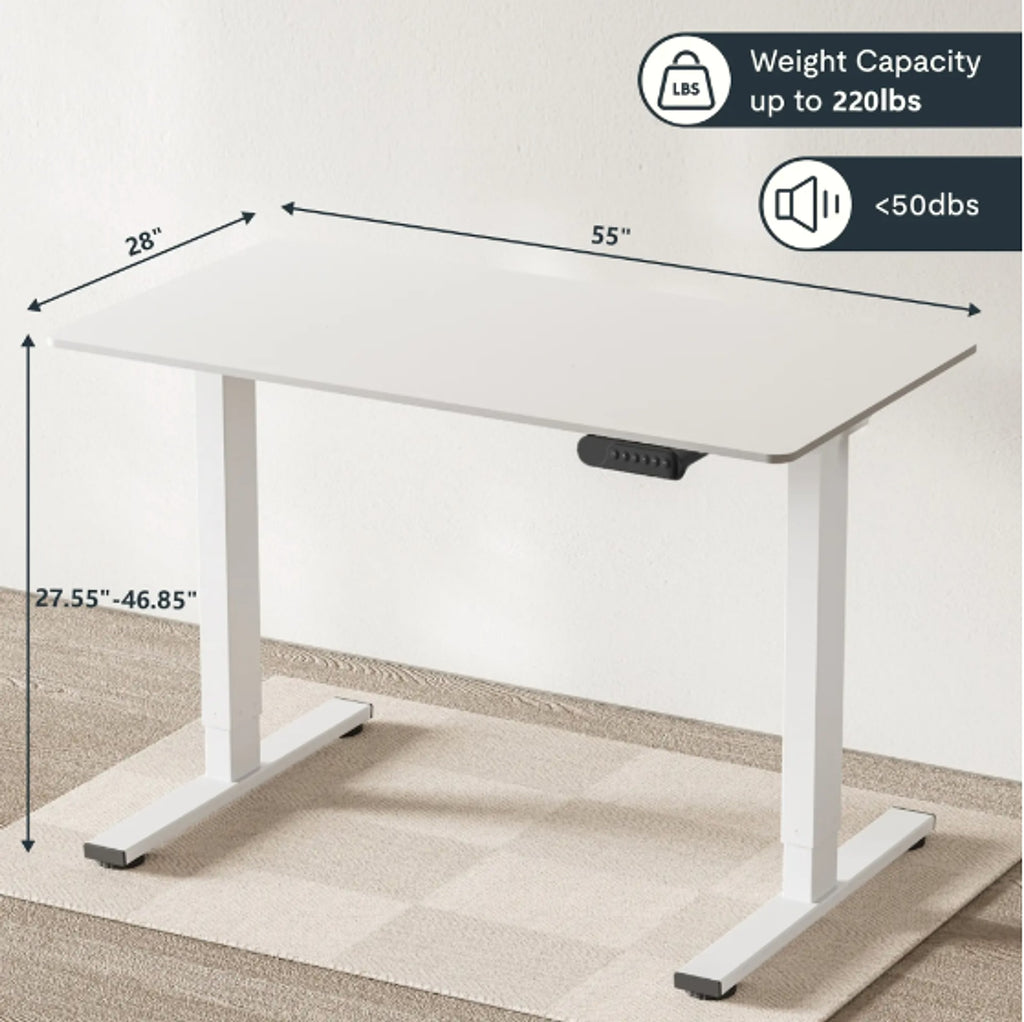 ErgoFlex™ – Electric Standing Desk 55" x 28" with Dual Motor & Memory Panel (US Warehouse) - enhanced image 4