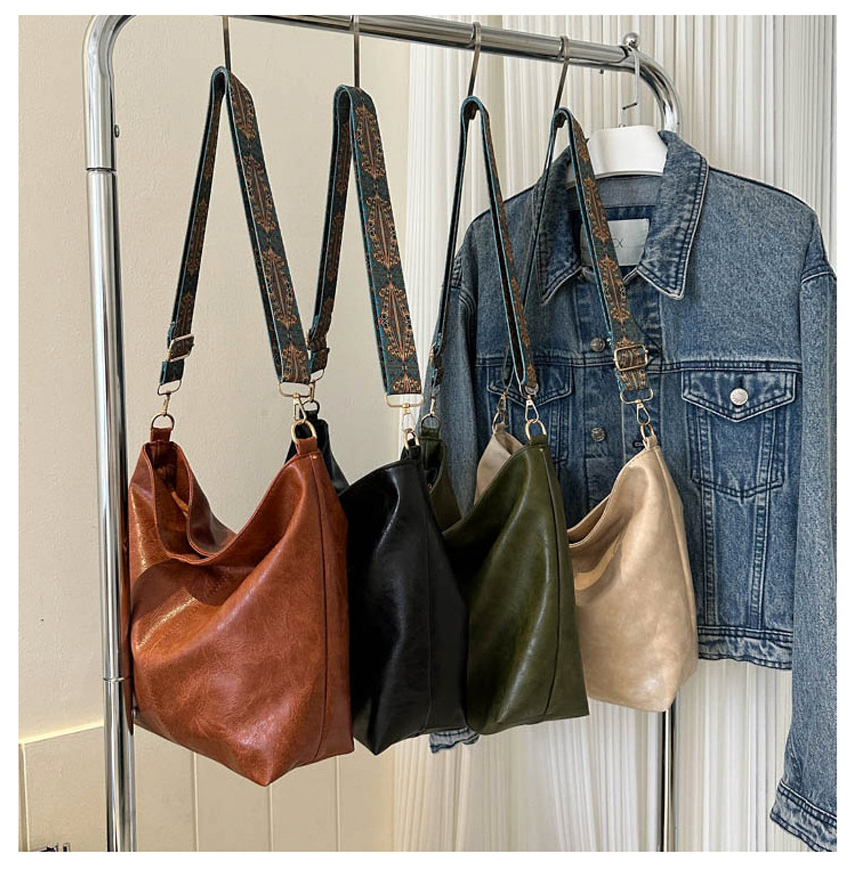 EthnicaBag™ – Women’s Shoulder Bag with Ethnic Wide Strap - enhanced image 4