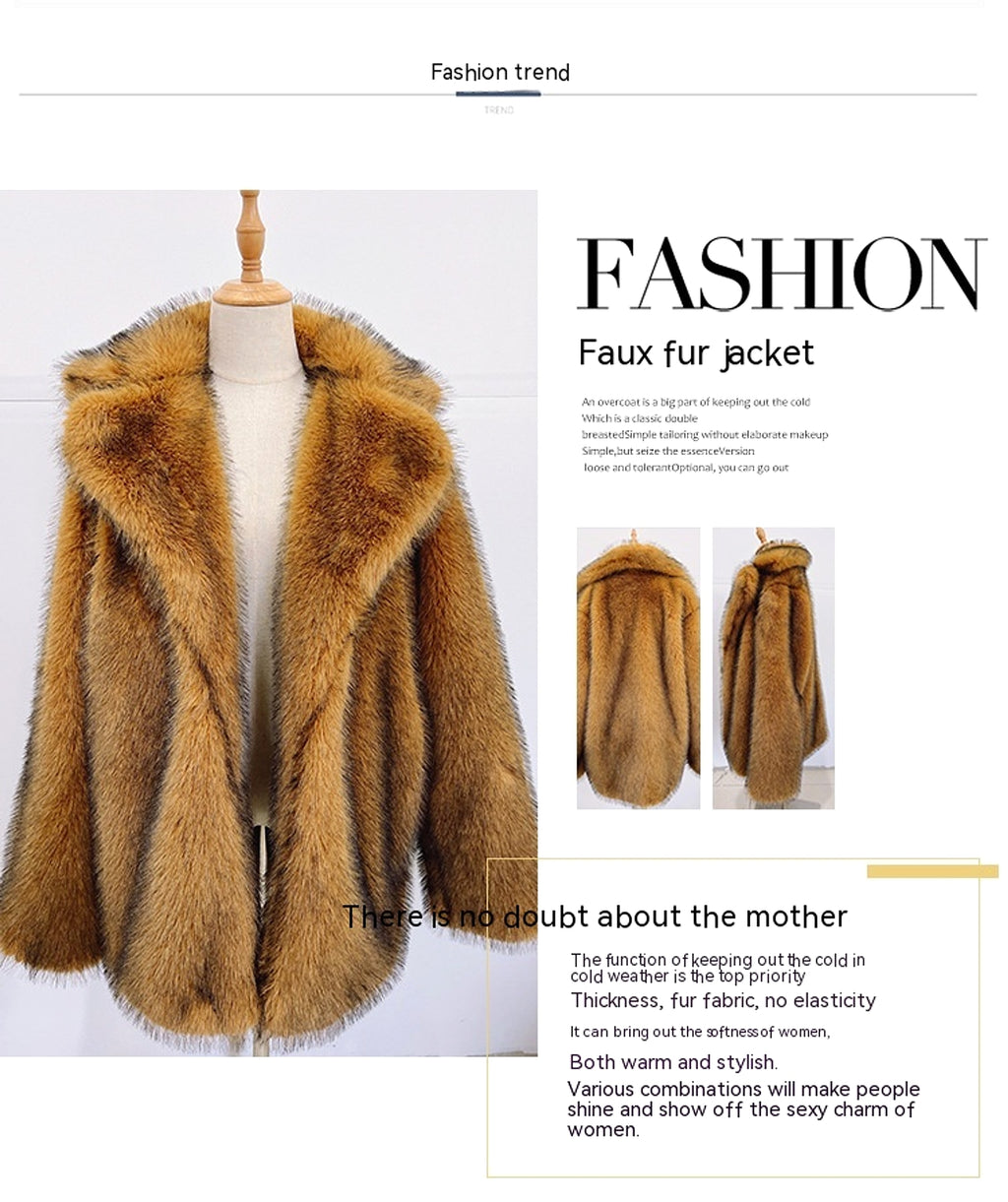 A.1 Fall Winter Fashion Mid-length Coat Set Warm Jacket Women - enhanced image 4