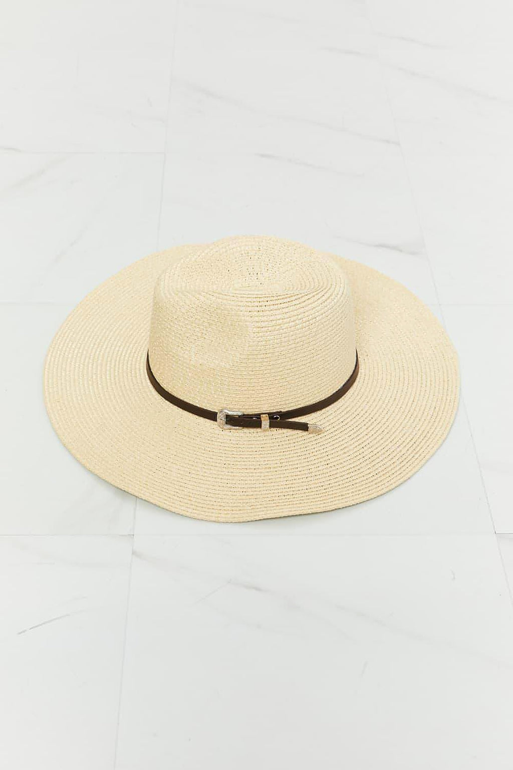 Fame Boho Summer Straw Fedora Hat - enhanced image 4