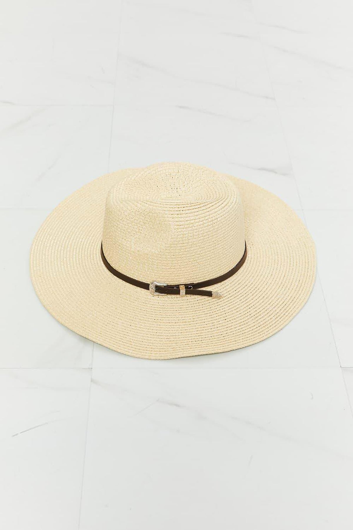Fame Boho Summer Straw Fedora Hat - enhanced image 4