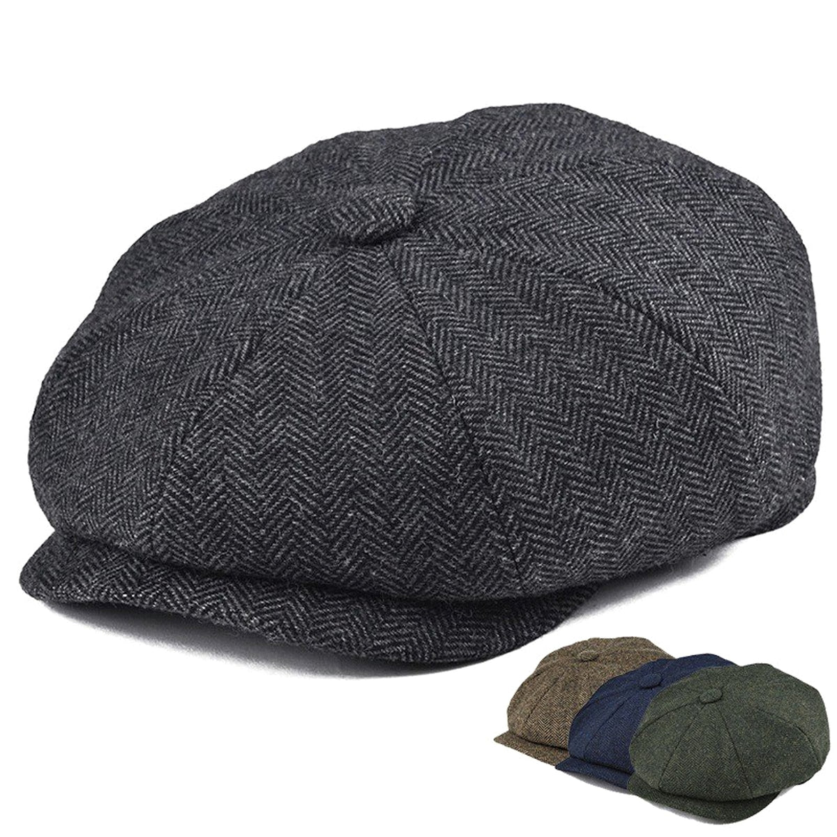 Fashion Casual Trend Vintage Twill Newsboy Hat - enhanced image 4