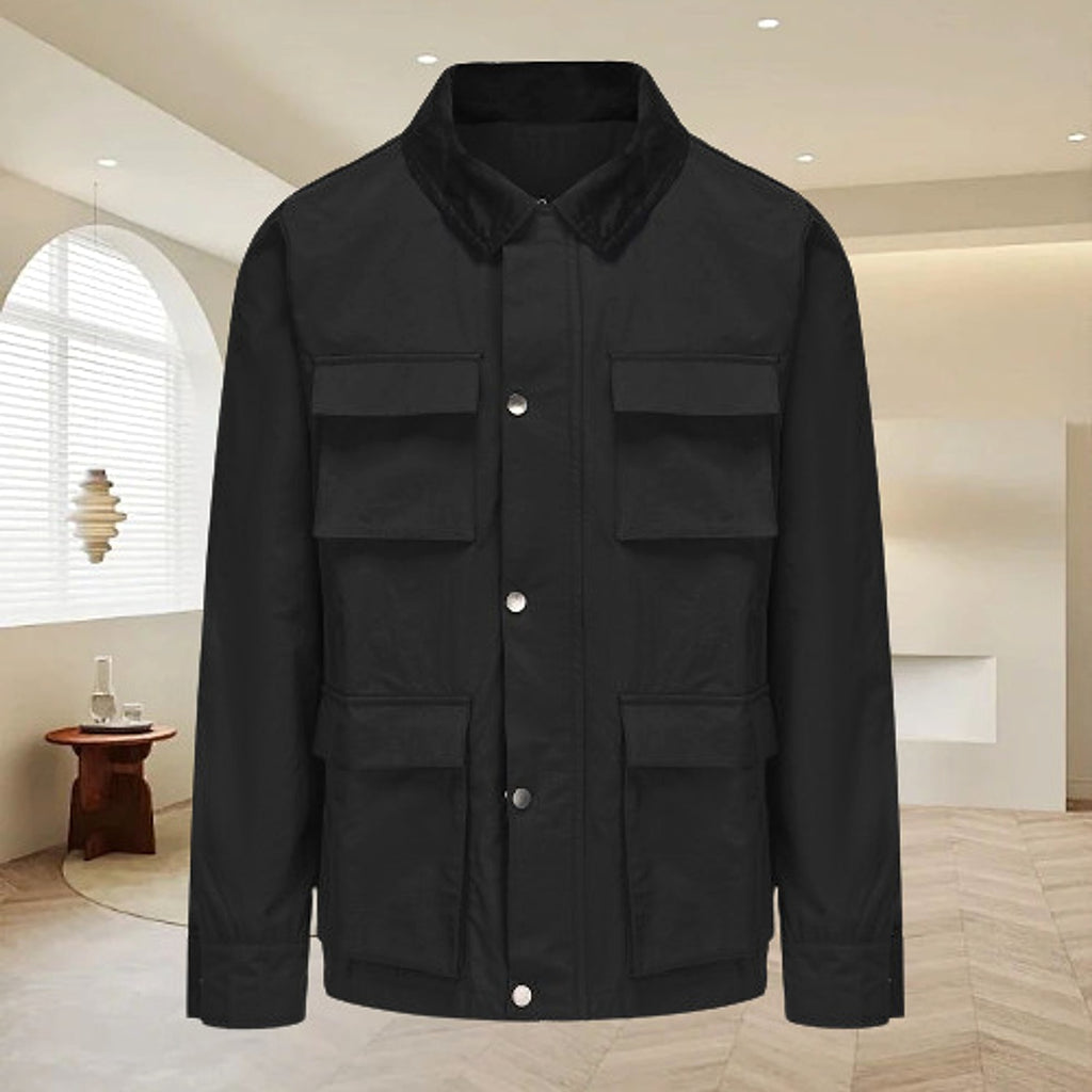 Fashion Solid Color Zipper Jacket Jacket Men - enhanced image 4